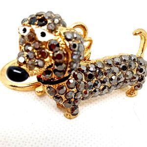 Bag Charm Keychain  Luxury Dachshund  Puppy Dog Bling Bag Charm Keychain